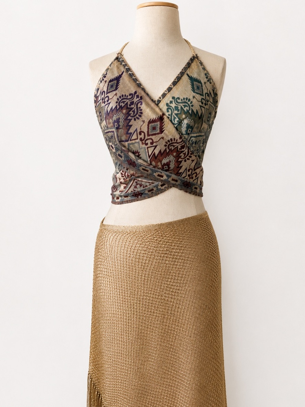 Handmade scarf wrap top